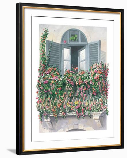 Balcone Fiorito-Libero Patrignani-Framed Art Print