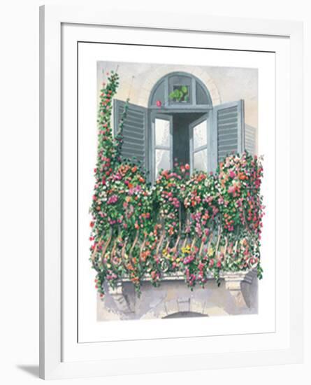 Balcone Fiorito-Libero Patrignani-Framed Art Print