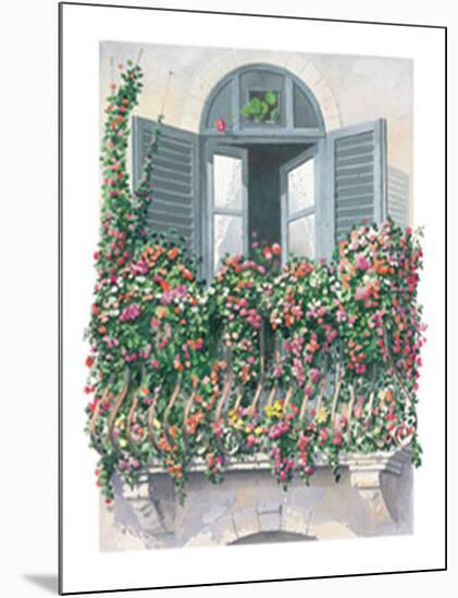 Balcone Fiorito-Libero Patrignani-Mounted Art Print