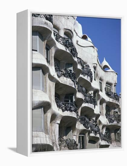 Balconies on the Casa Mila, a Gaudi House, in Barcelona, Cataluna, Spain-Nigel Francis-Framed Premier Image Canvas