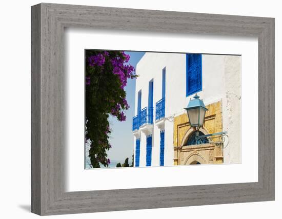 Balcony and Window, Sidi Bou Said, Tunisia, North Africa-Nico Tondini-Framed Photographic Print