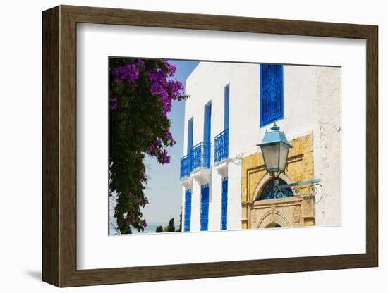 Balcony and Window, Sidi Bou Said, Tunisia, North Africa-Nico Tondini-Framed Photographic Print