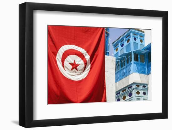 Balcony and Window, Sidi Bou Said, Tunisia, North Africa-Nico Tondini-Framed Photographic Print