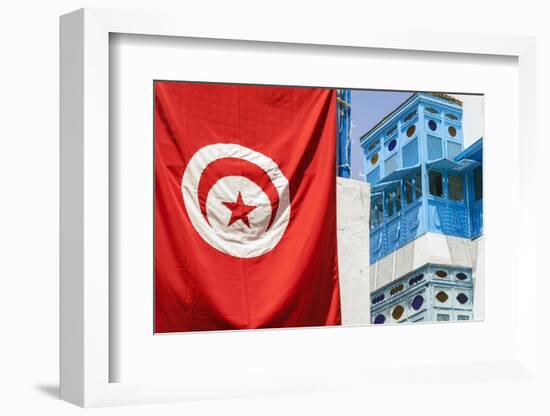 Balcony and Window, Sidi Bou Said, Tunisia, North Africa-Nico Tondini-Framed Photographic Print