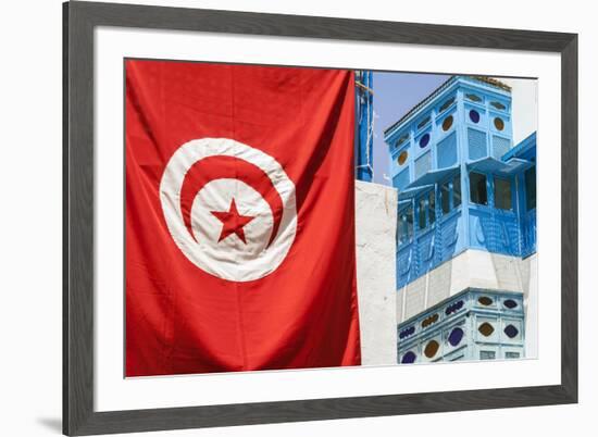 Balcony and Window, Sidi Bou Said, Tunisia, North Africa-Nico Tondini-Framed Photographic Print