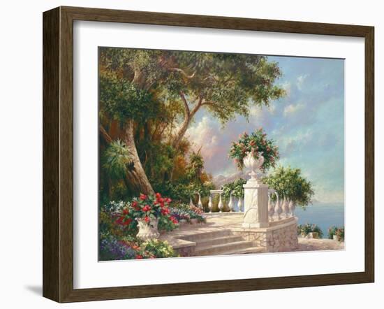 Balcony at Lake Como-Art Fronckowiak-Framed Art Print