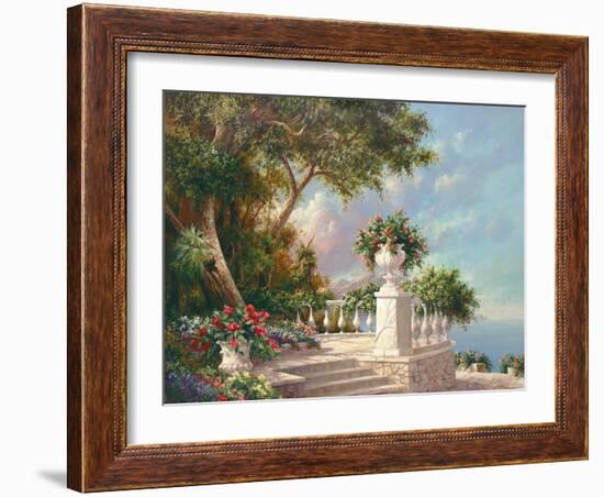 Balcony at Lake Como-Art Fronckowiak-Framed Art Print