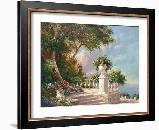 Balcony at Lake Como-Art Fronckowiak-Framed Art Print