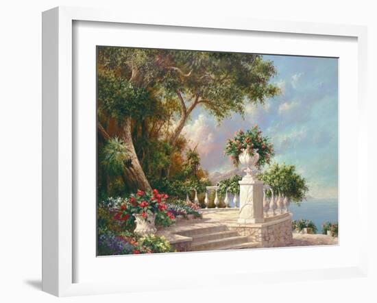 Balcony at Lake Como-Art Fronckowiak-Framed Art Print