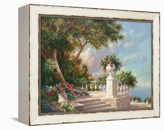 Balcony at Lake Como-Art Fronckowiak-Framed Stretched Canvas