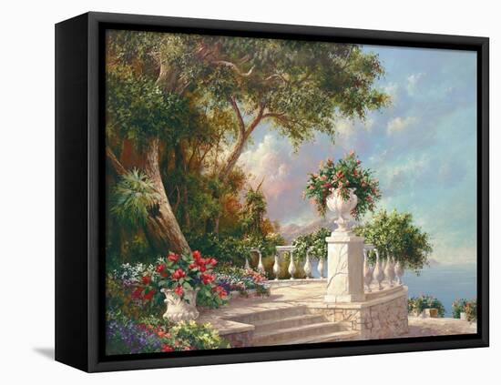 Balcony at Lake Como-Art Fronckowiak-Framed Stretched Canvas