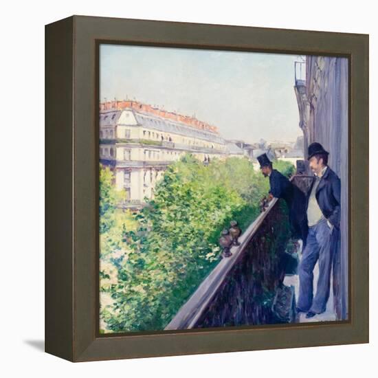 Balcony, Boulevard Haussmann, C. 1880 (Oil on Canvas)-Gustave Caillebotte-Framed Premier Image Canvas