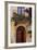 Balcony Flowers and Doorway in Pienza Tuscany Italy-Julian Castle-Framed Photo