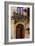 Balcony Flowers and Doorway in Pienza Tuscany Italy-Julian Castle-Framed Photo