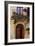 Balcony Flowers and Doorway in Pienza Tuscany Italy-Julian Castle-Framed Photo