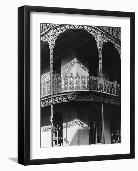 Balcony in the French Quarter, New Orleans, C.1940-null-Framed Photographic Print