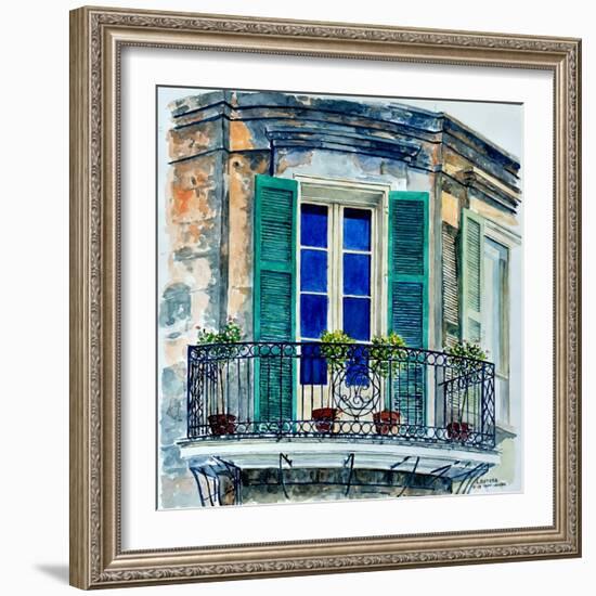 Balcony, New Orleans-Anthony Butera-Framed Premium Giclee Print