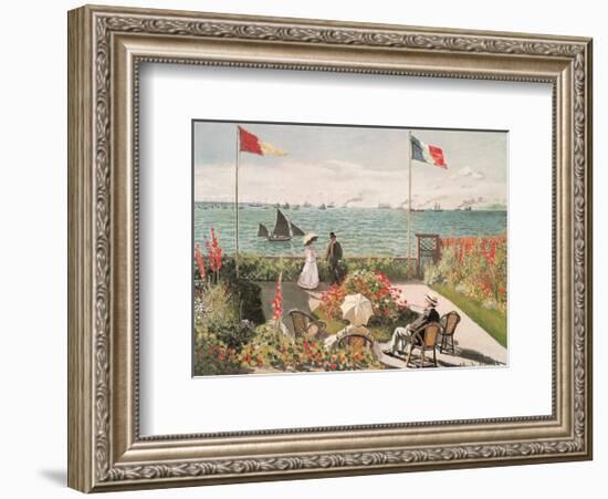 Balcony on the Sea at Saint Adresse-Claude Monet-Framed Art Print
