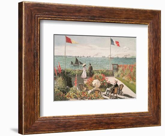 Balcony on the Sea at Saint Adresse-Claude Monet-Framed Art Print