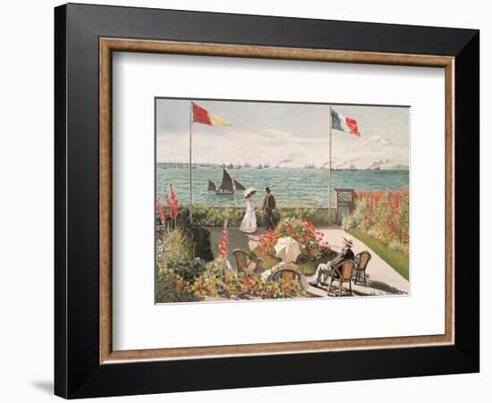 Balcony on the Sea at Saint Adresse-Claude Monet-Framed Art Print