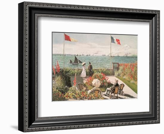 Balcony on the Sea at Saint Adresse-Claude Monet-Framed Art Print