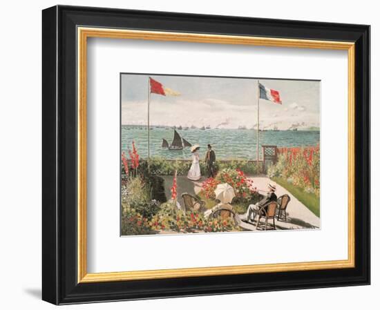 Balcony on the Sea at Saint Adresse-Claude Monet-Framed Art Print