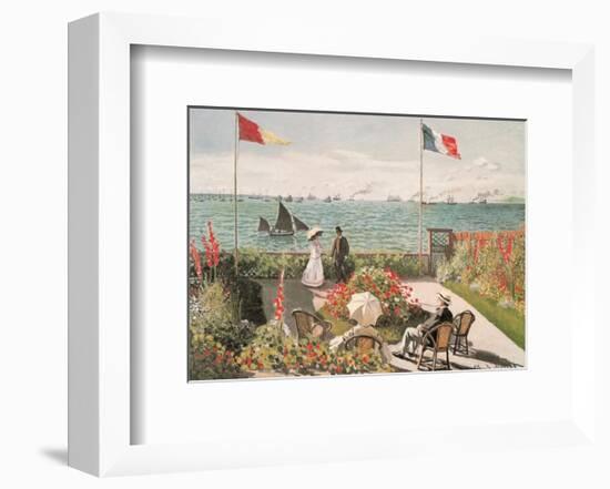 Balcony on the Sea at Saint Adresse-Claude Monet-Framed Art Print