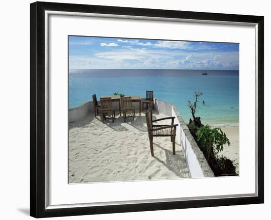 Balcony Overlooking Indian Ocean, Nungwi Beach, Island of Zanzibar, Tanzania, East Africa, Africa-Yadid Levy-Framed Photographic Print