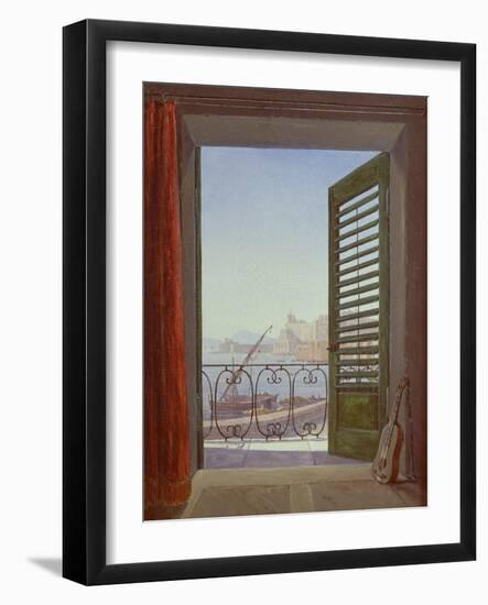 Balcony Room with a View of the Bay of Naples, C. 1829-Carl Gustav Carus-Framed Giclee Print