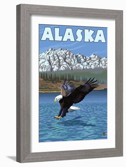 Bald Eagle, Alaska-Lantern Press-Framed Art Print