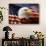 Bald Eagle Head and American Flag-Joseph Sohm-Giant Art Print displayed on a wall