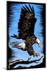 Bald Eagle - Scratchboard-Lantern Press-Mounted Art Print