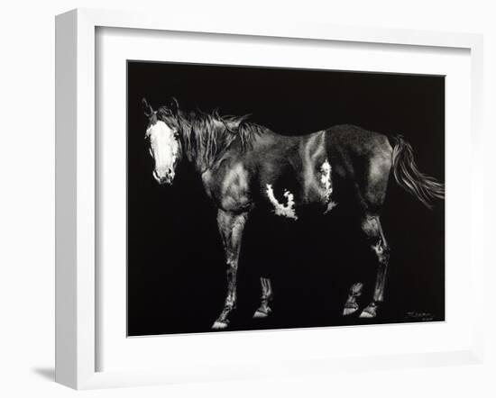 Bald-Faced Broodmare-Julie Chapman-Framed Art Print