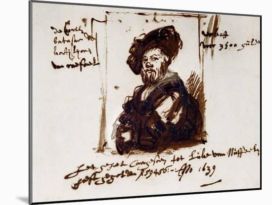 Baldassare Castiglione, Author of Il Cortegiano, the Book About the Perfect Courtier, 1639-Rembrandt van Rijn-Mounted Giclee Print