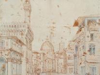 Roman Perspective-Baldassare Peruzzi-Premium Giclee Print