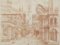 Roman Perspective-Baldassare Peruzzi-Premium Giclee Print