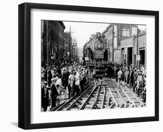 Baldwin Locomotive Down Vine Street, Philadelphia, Pennsylvania-null-Framed Photo