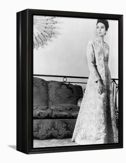 Balenciaga Lace Dress November 03, 1963-null-Framed Stretched Canvas