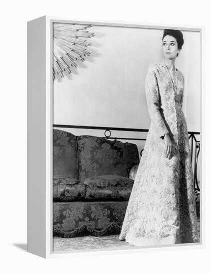 Balenciaga Lace Dress November 03, 1963-null-Framed Stretched Canvas