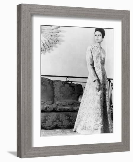 Balenciaga Lace Dress November 03, 1963-null-Framed Photo