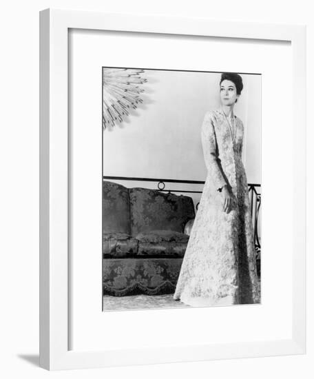 Balenciaga Lace Dress November 03, 1963-null-Framed Photo