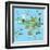 Bali Indonesia Map and Travel Eps 10 Format-Sajja-Framed Art Print