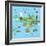 Bali Indonesia Map and Travel Eps 10 Format-Sajja-Framed Art Print