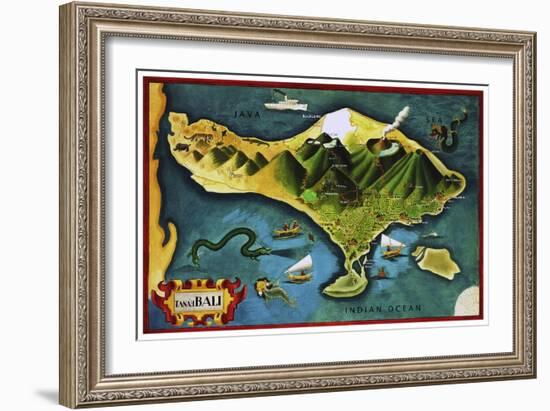 Bali Province Of Indonesia-Vintage Lavoie-Framed Giclee Print