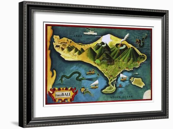 Bali Province Of Indonesia-Vintage Lavoie-Framed Giclee Print