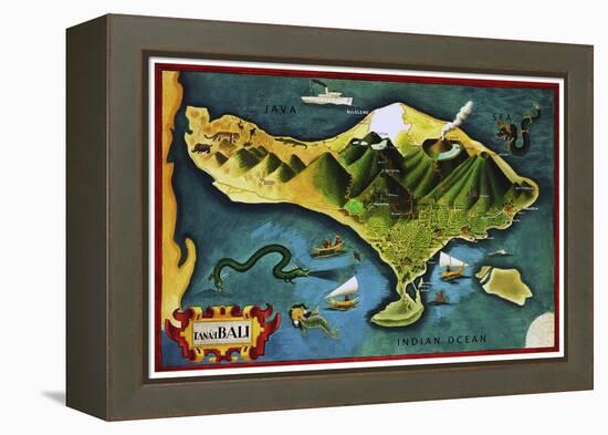 Bali Province Of Indonesia-Vintage Lavoie-Framed Premier Image Canvas