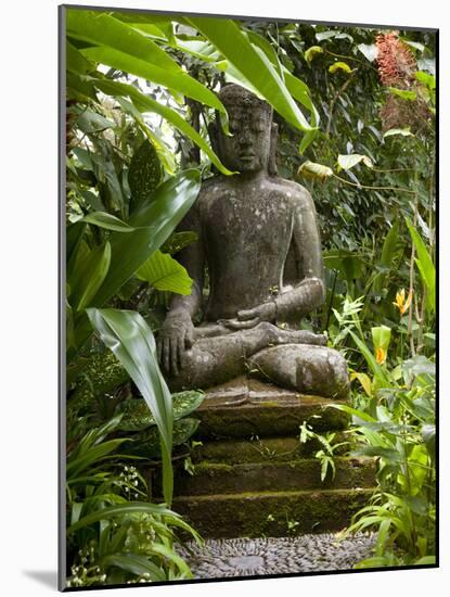 Bali, Ubud, a Statue of buddha Sits Serenely in Gardens-Niels Van Gijn-Mounted Photographic Print