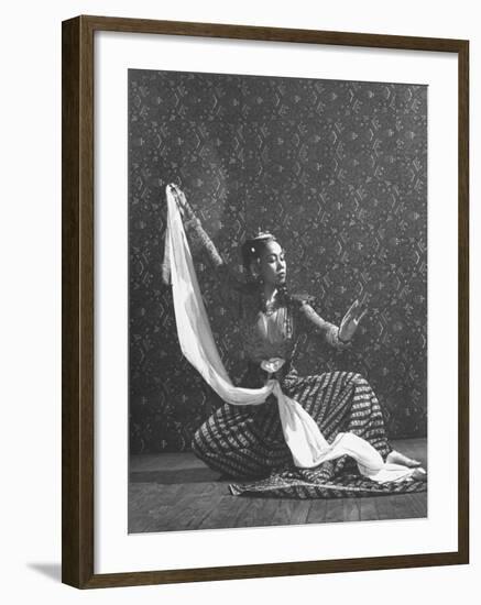 Balinese Dancer Devi Dja Performing-Marie Hansen-Framed Photographic Print