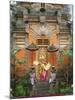 Balinese Dancer Wearing Traditional Garb Near Palace Doors in Ubud, Bali, Indonesia-Jim Zuckerman-Mounted Photographic Print