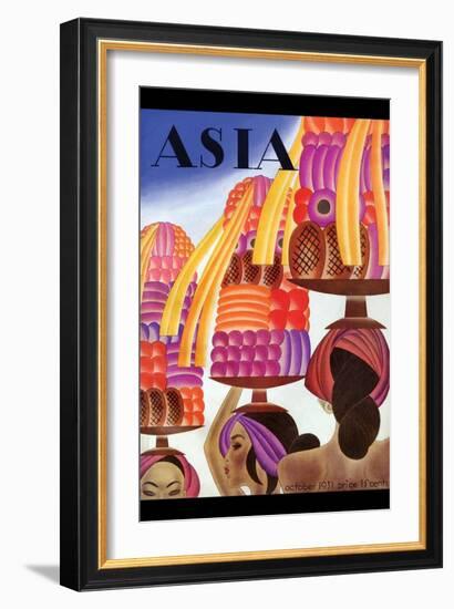 Balinese Go Templewards-Frank Mcintosh-Framed Art Print